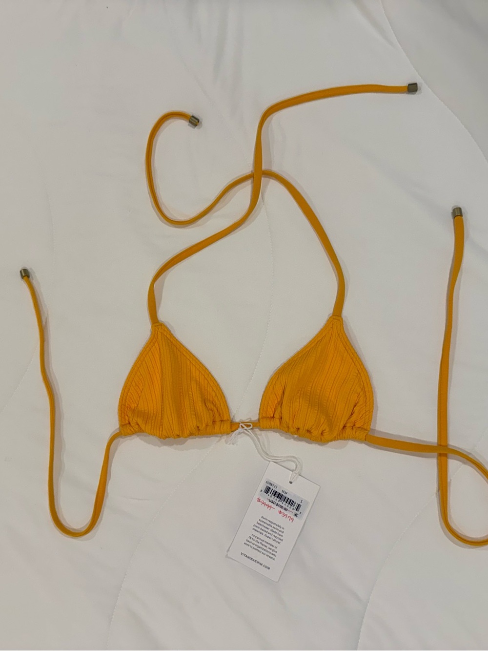 Vitamin A Gia Triangle Top - Sunflower Rib - Picture 5 of 7